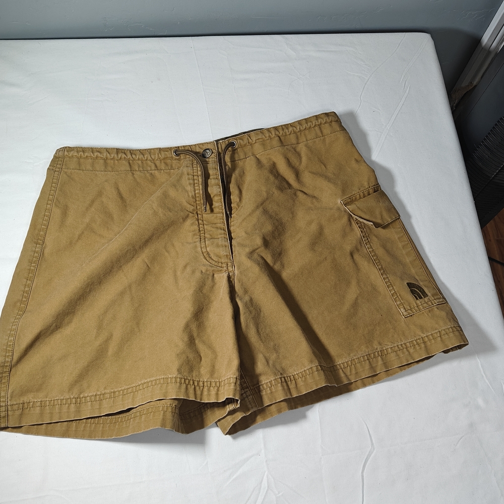 The North Face Tan Cargo Shorts with Relaxed Fit